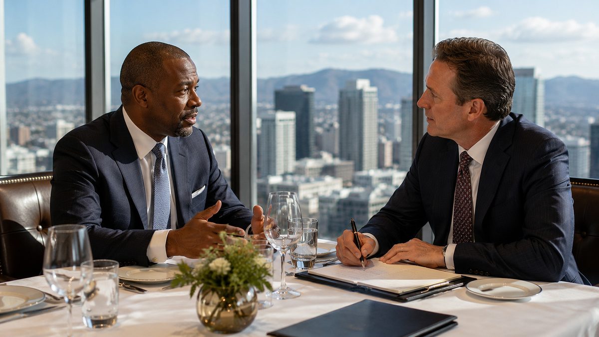 Advisor counseling a business owner
